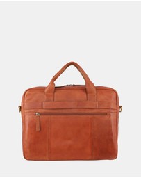 Pierre Cardin - Pierre Cardin Rustic Leather Computer Bag