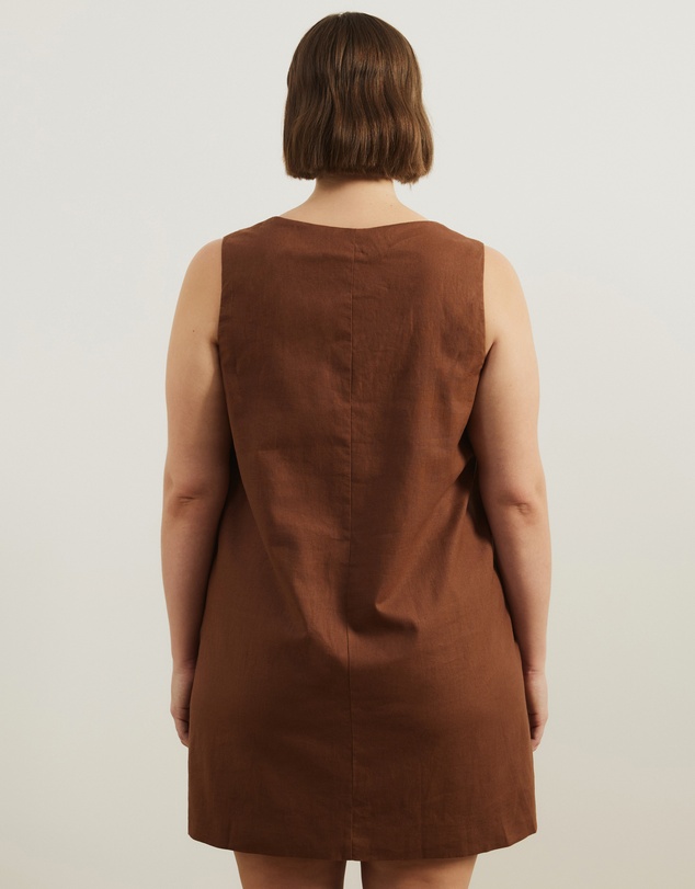 Atmos&Here Curvy - Luna Linen Blend Mini Dress