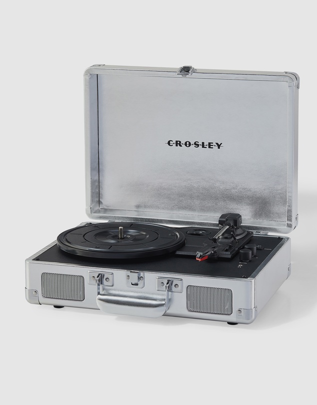 Crosley - Crosley Cruiser Bluetooth Portable Turntable - Silver