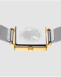 Bering - Bering Classic 26mm Polished Gold Case and Silver Strap Watch
