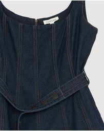 Revibe - Repaired Shona Joy Rita Belted Mini Dress - AU 12