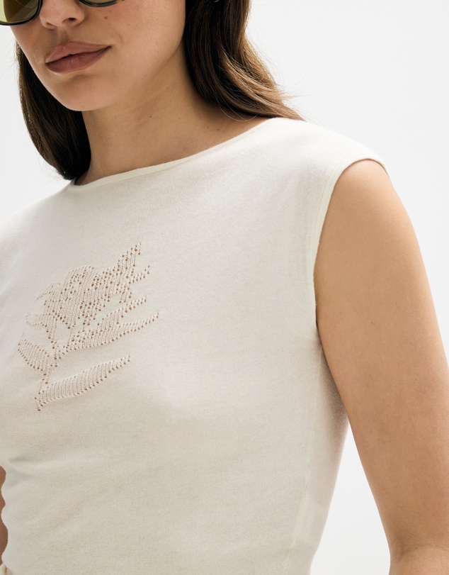 Minima Esenciales - Rhea Organic Cotton Pointelle Knit Tank