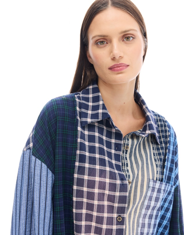 THE TALES - The Tales Patchwork Check Stripe Shirt