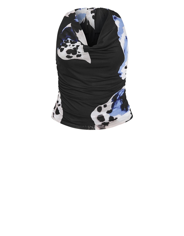City Chic - Anna Bloom Print Cowl Neck Top