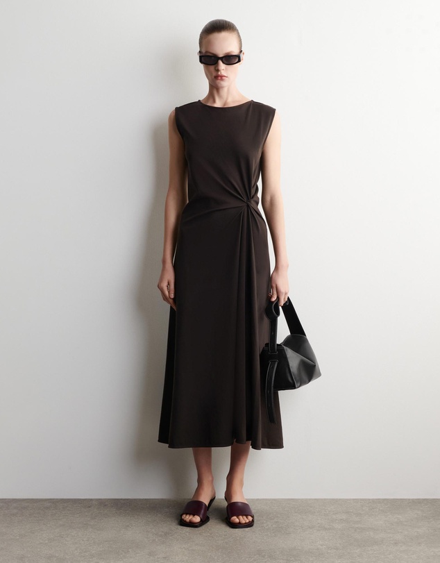 COS - Twist-Detail Jersey Midi Dress