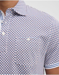 Oxford - Milo Print Jersey Polo With Pocket