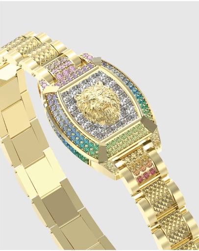 GUESS - 27mm Lion Pave Bracelet