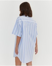 ALEXANDRA - Apex Dress Chambray Blue Stripe