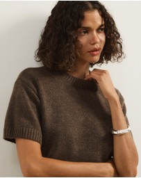 Atmos&Here - Ayla Knitted Boxy T-Shirt