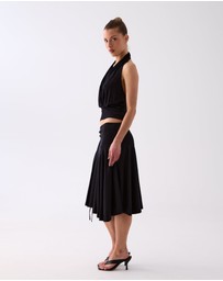 Style Addict - Aurelia Drape Halter Top