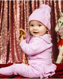 Fleur Harris - 'Days of Enchantment' Heart Beanie in Lilac