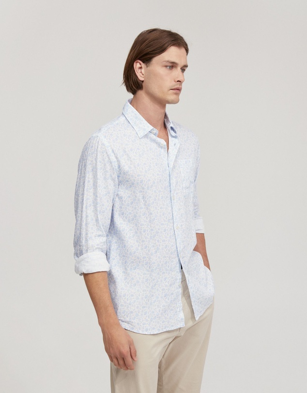 Oxford - Holloway Linen Blend Printed Shirt