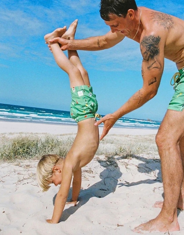 Skwosh - In The Hole Kids Swim Shorts in Golfing Green