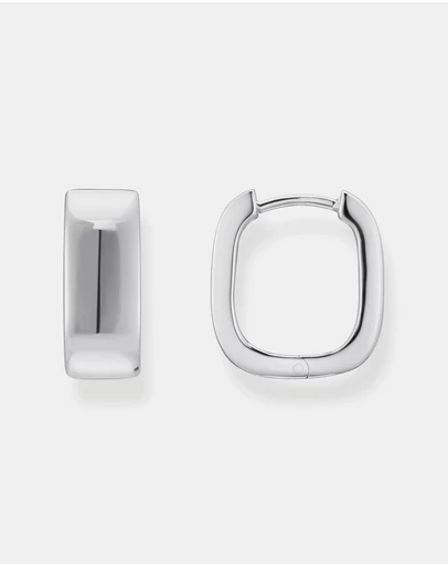 THOMAS SABO - Hoop earrings in angular shape Medium