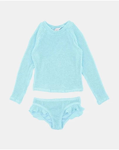 Minihaha - Blue Fizz Crinkle LS Rash Set - Babies-Kids