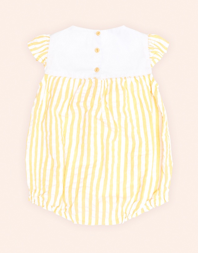 Huxbaby - Flower Field Stripe Playsuit - Babies