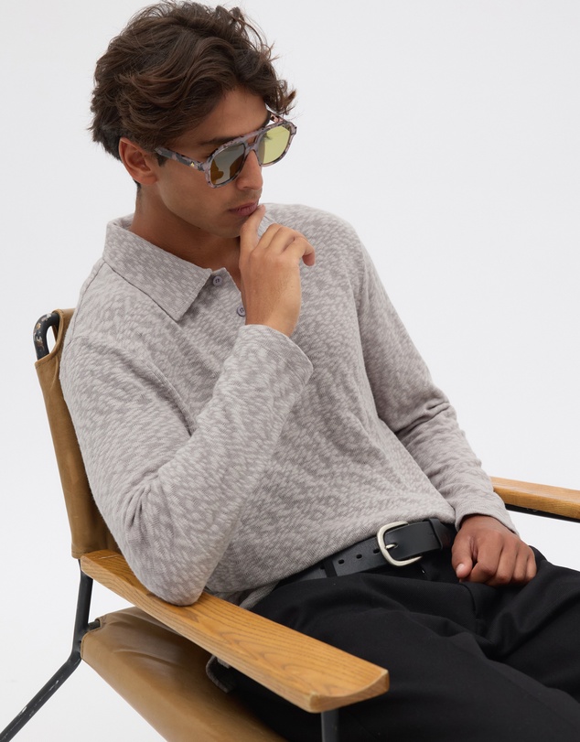 AERE - Organic Cotton Slub Rugby Polo