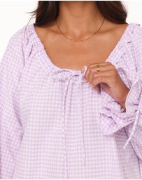Petal & Pup - Wendy Mini Dress - Lilac Gingham