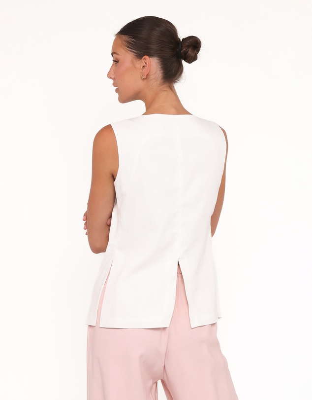 Petal & Pup - Char Vest Top - White