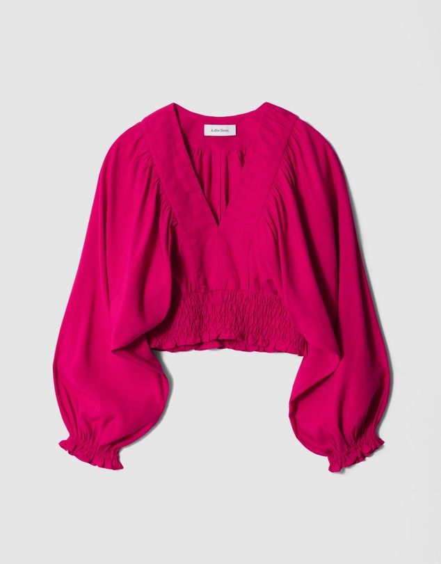 & Other Stories - Smocked Puff-Sleeve Blouse