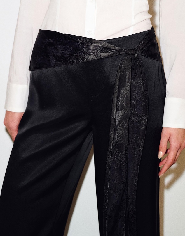 Reformation - Mina Satin Tie Pants