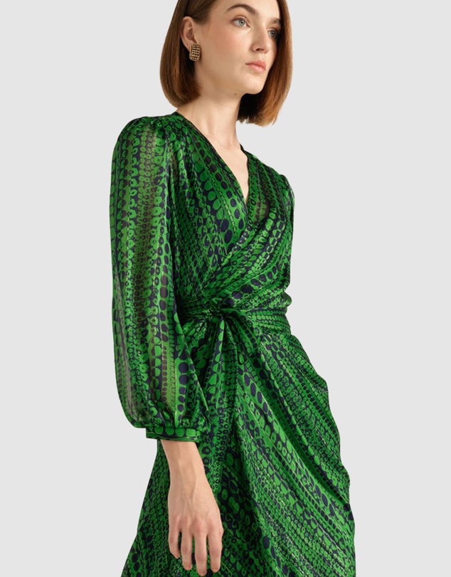 SACHA DRAKE - Savoir Midi Wrap Dress