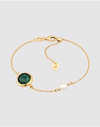 Elli Jewelry - Bracelet Quartz Circle 925 Sterling Silver Gold-Plated