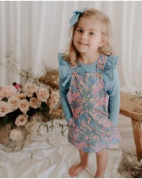 WITH LOVE FOR KIDS - Hazel Denim Pinafore Dress - Babies - Kids