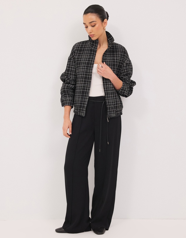 Calli - Nadia Tweed Bomber Jacket
