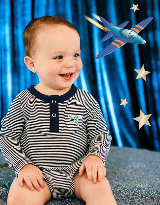 Fleur Harris - 'Out of This World' Pilot Bodysuit in Navy