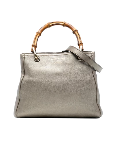 Pre-Loved by Azura Reborn - Pre-Loved Small Calfskin Bamboo Shopper Satchel