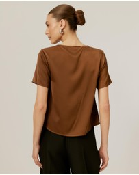 Tussah - SS Keyhole Top