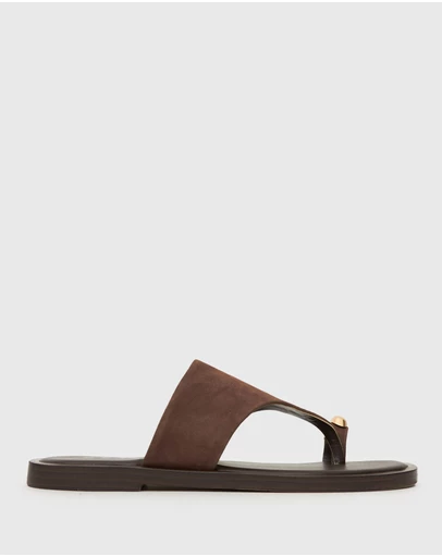 Betts - Dolphin Leather Thong Sandals