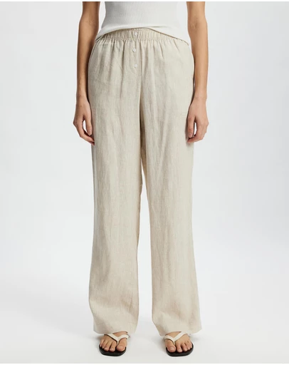White By FTL - Robin Linen Pants