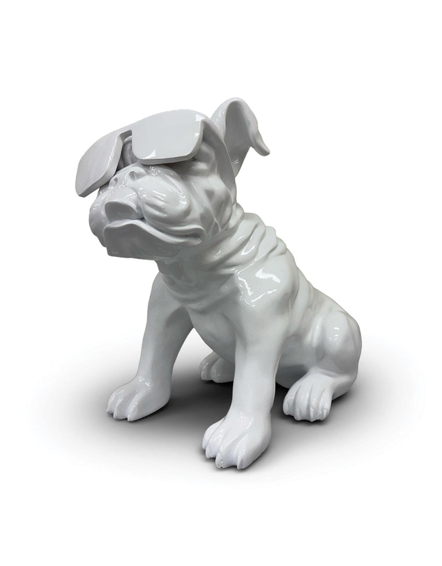 Urban Attitude - Urban Attitude Bulldog Statue - Gloss White
