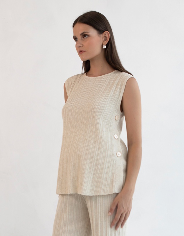Soon Maternity - Collette Linen Knit Feeding Tank