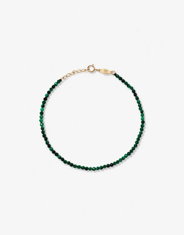 Michael Hill - Malachite Bead Bracelet in 10kt Yellow Gold