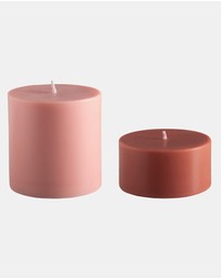 porter green - escc large pillar candle soy-blend unscented candles