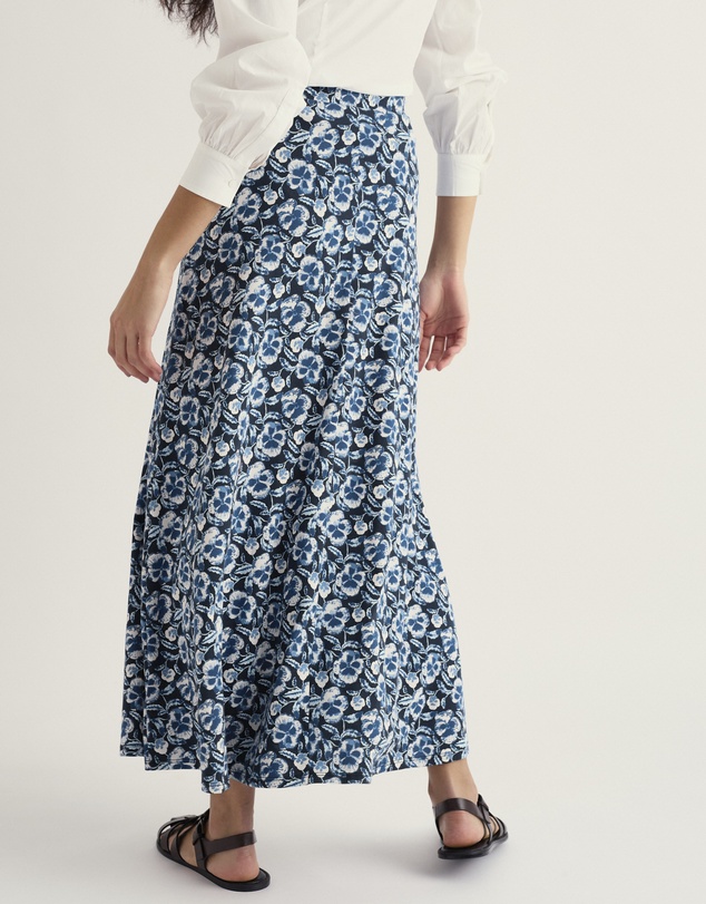 Seasalt - Seasalt Cornwall Navy Rose Skirt Ankle