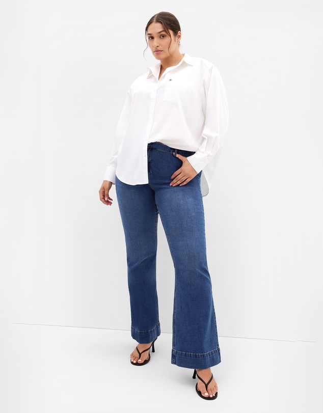 City Chic - Plus size Harley Fit West End Jean - mid wash