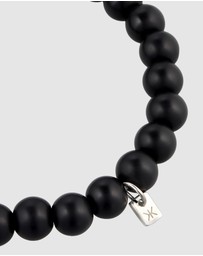 Kuzzoi - ICONIC EXCLUSIVE - Onyx and Turquoise Bead Bracelet with Sterling Silver Elements