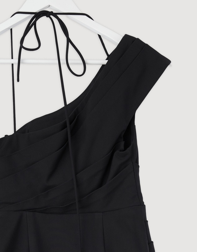 Revibe - Repaired Shona Joy Lani Asymmetrical Draped Maxi Dress - AU 8