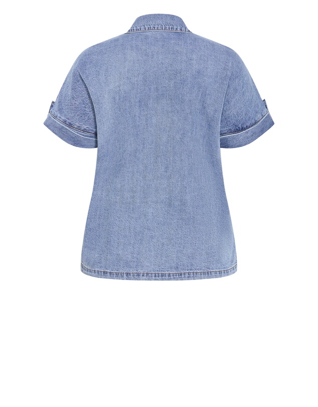 City Chic - Tilly Cotton Denim Shirt