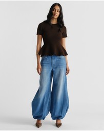 Decjuba - Amalia Peplum Knit Tee