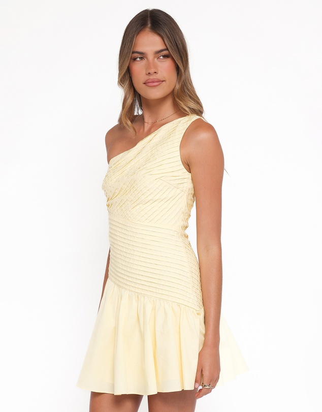 Petal & Pup - Elaria Off Shoulder Mini Dress - Butter Yellow