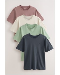 NEXT - 100% Cotton T-Shirts 4 Pack Regular Fit