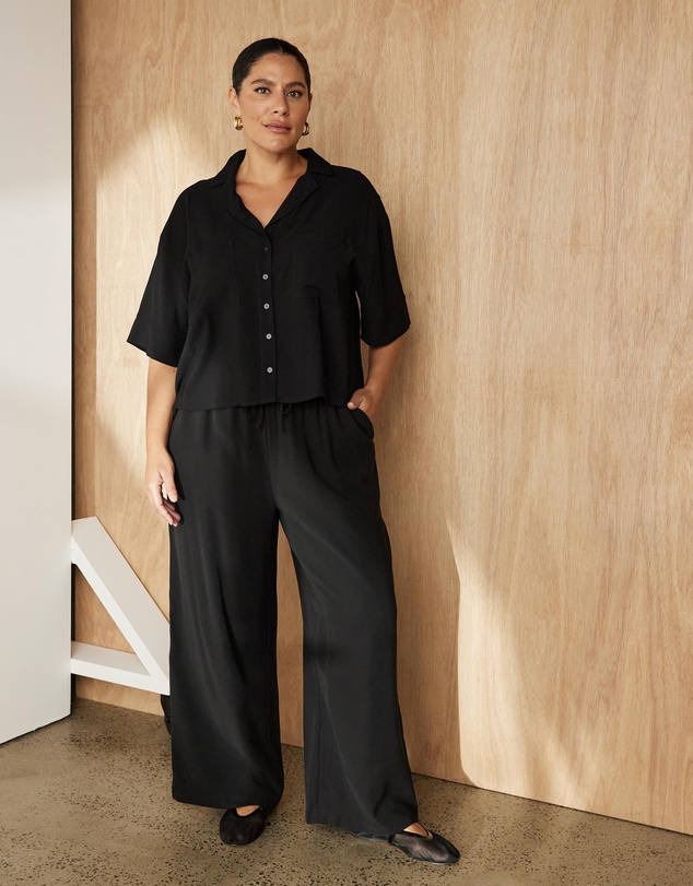 Atmos&Here Curvy - Brea Viscose Blend Pants