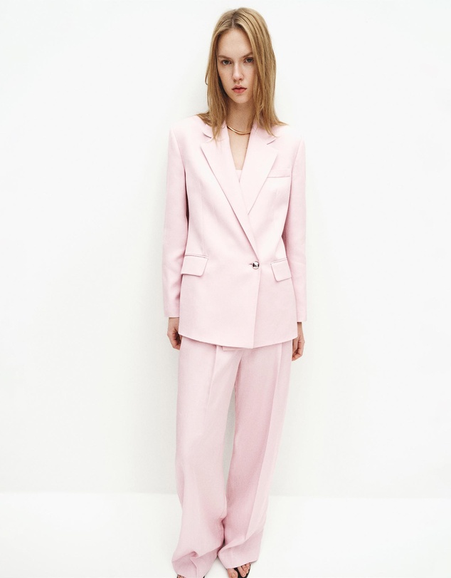 M.N.G - Linen-Blend Double-Breasted Suit Jacket