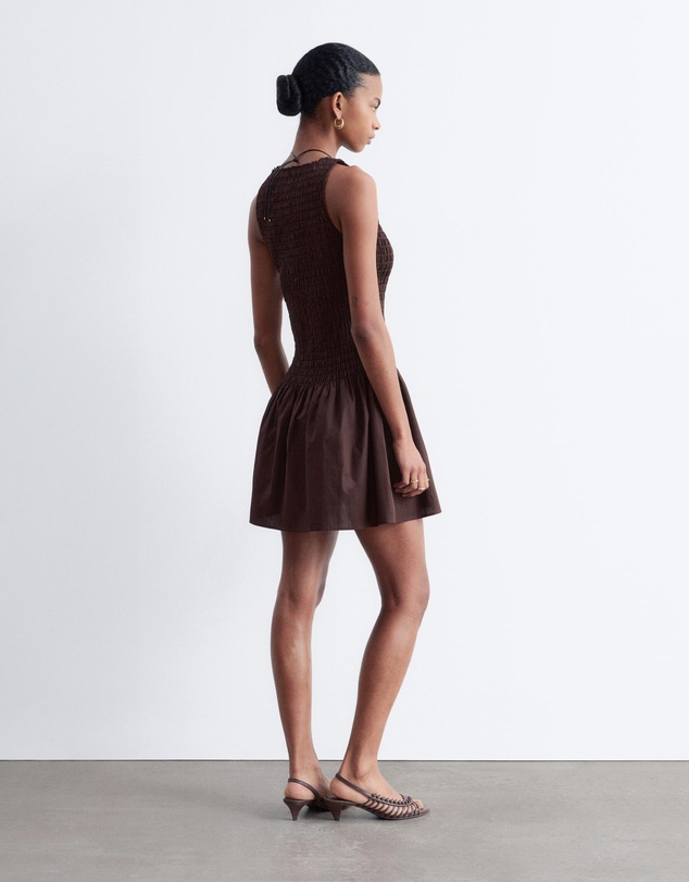 & Other Stories - Smocked Cotton Poplin Mini Dress
