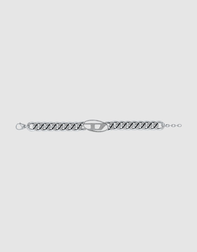 Diesel - Oval D Logo Silver Bracelet